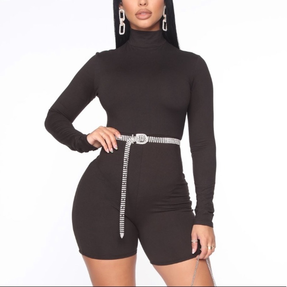 High neck black jumpsuit